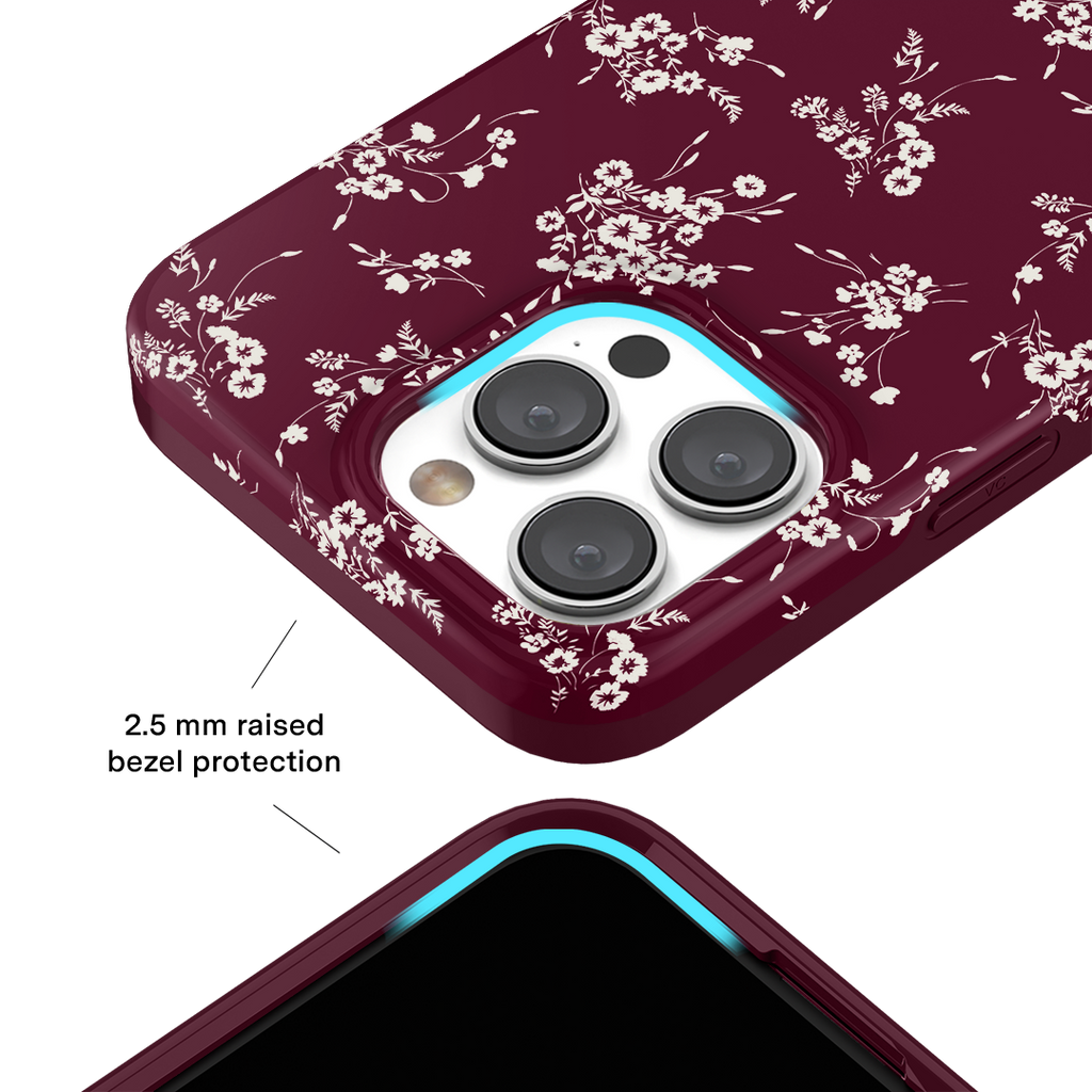French Burgundy Floral iPhone Case