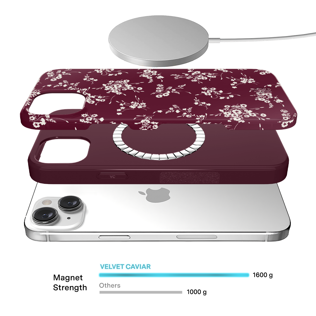 French Burgundy Floral iPhone Case