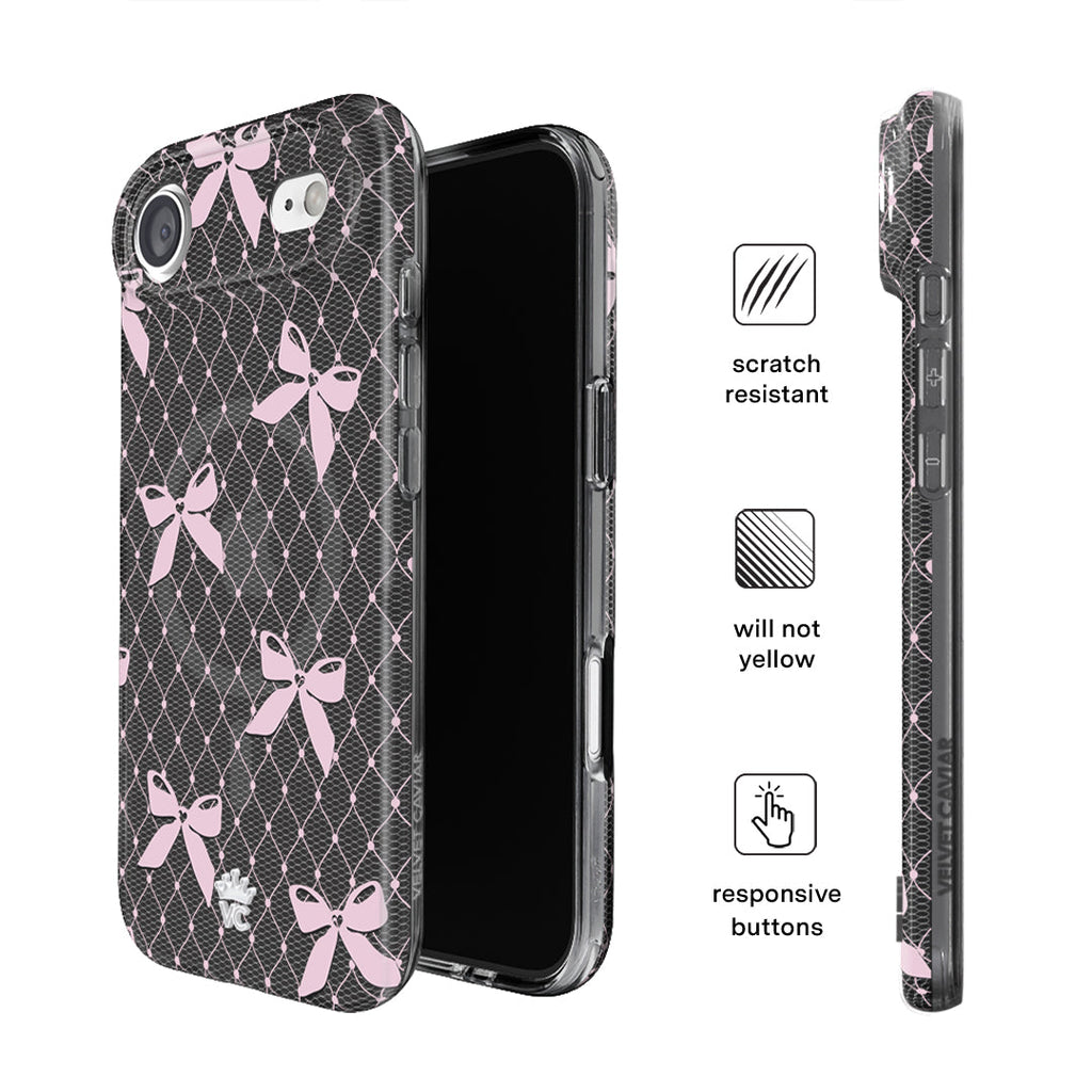 Lacy Pink Bows iPhone Case