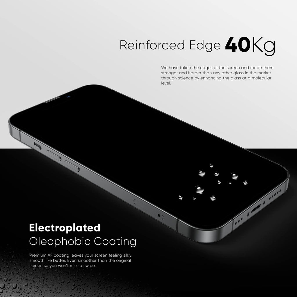 NanoArmour ONETIME PRO Privacy Anti Reflective Infinity Edge – iPhone 16/15/14/13 Series