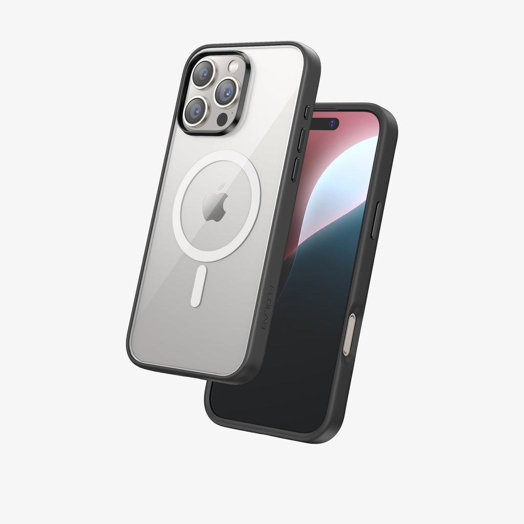 FLOLAB Surtect Tri-Fusion MagSafe Compatible Case – iPhone 16 Series (Black Clear)
