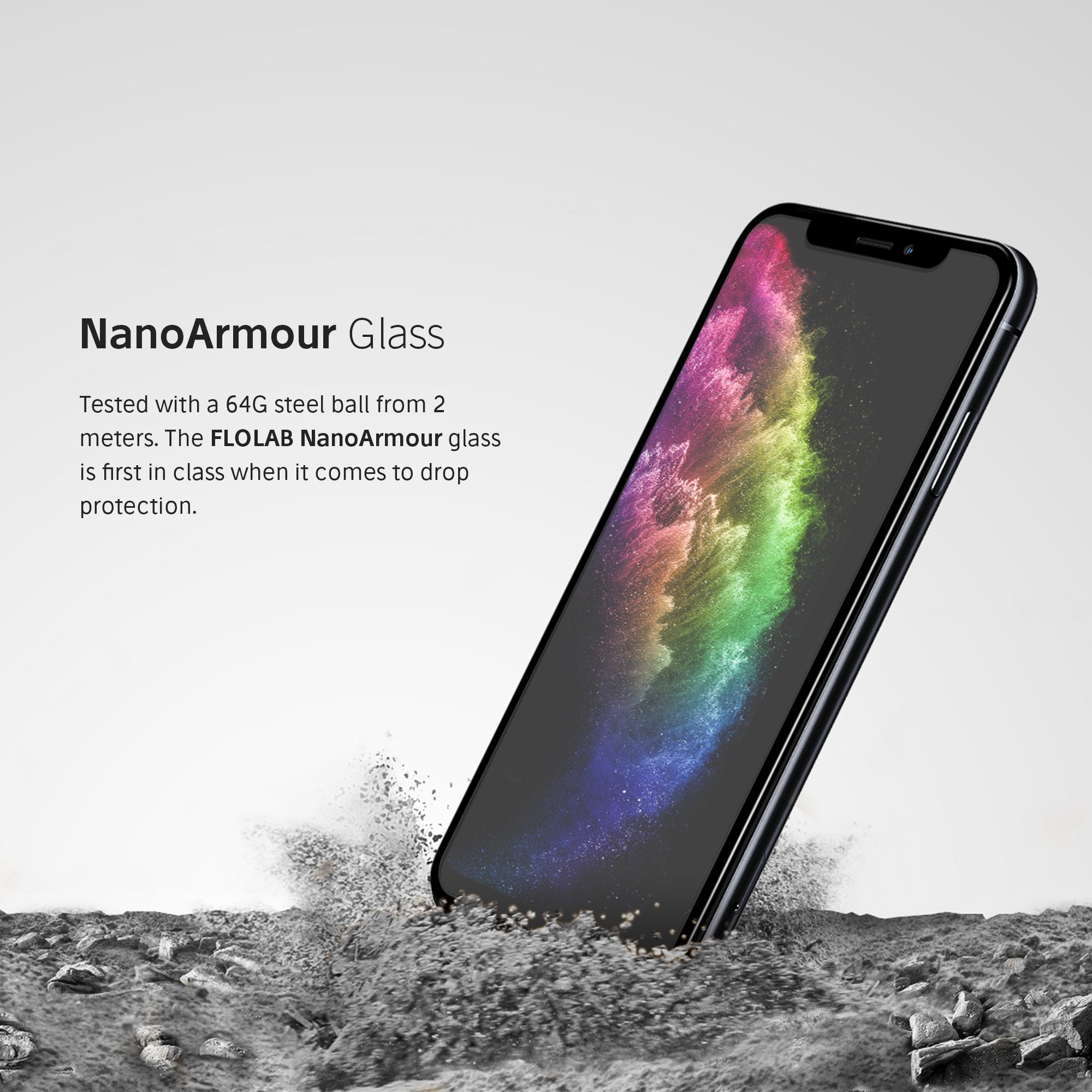 NanoArmour for iPhone XS Anti Glare Screen Protector Case Friendly