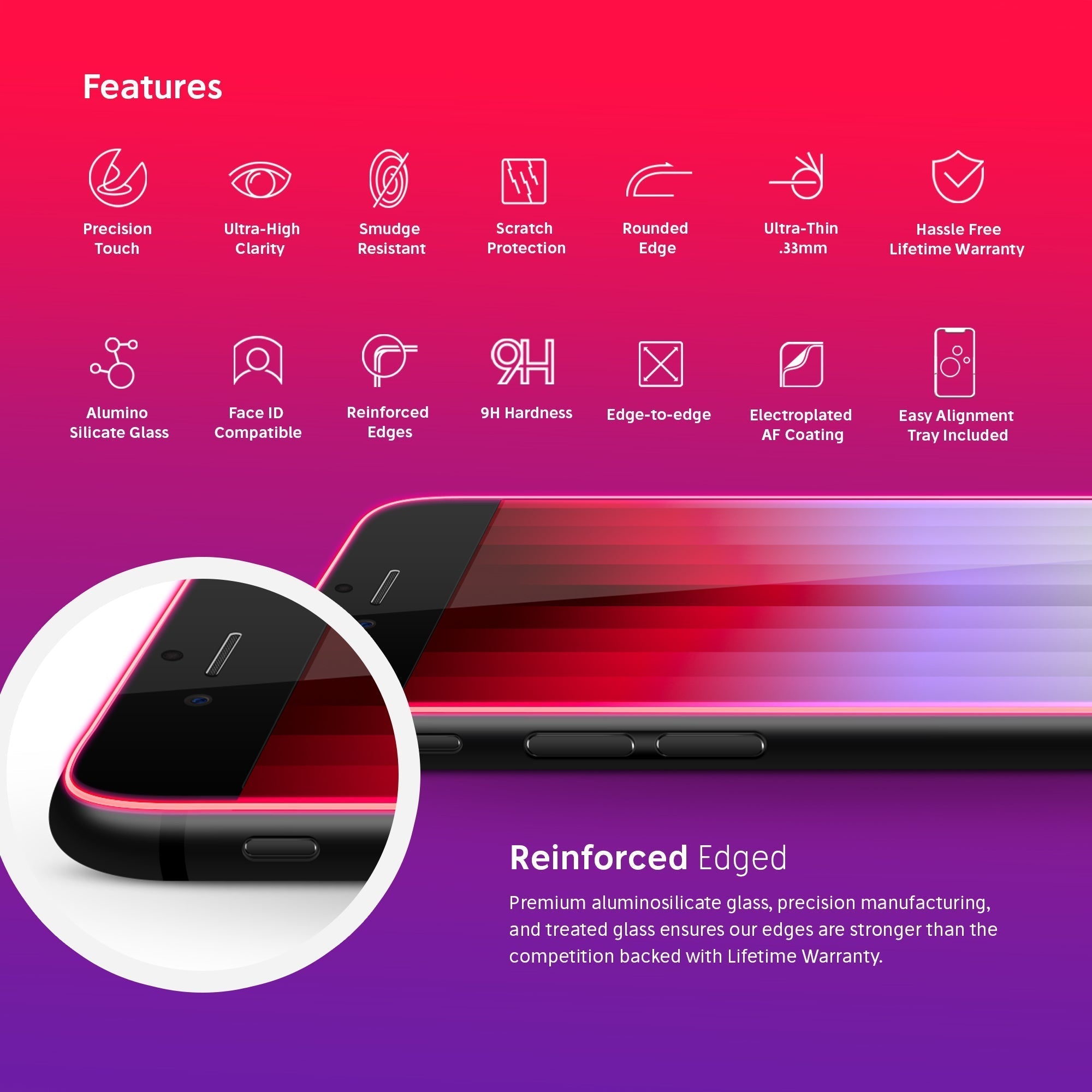 NanoArmour for Best iPhone SE Screen Protector (2022) Edge-to-Edge