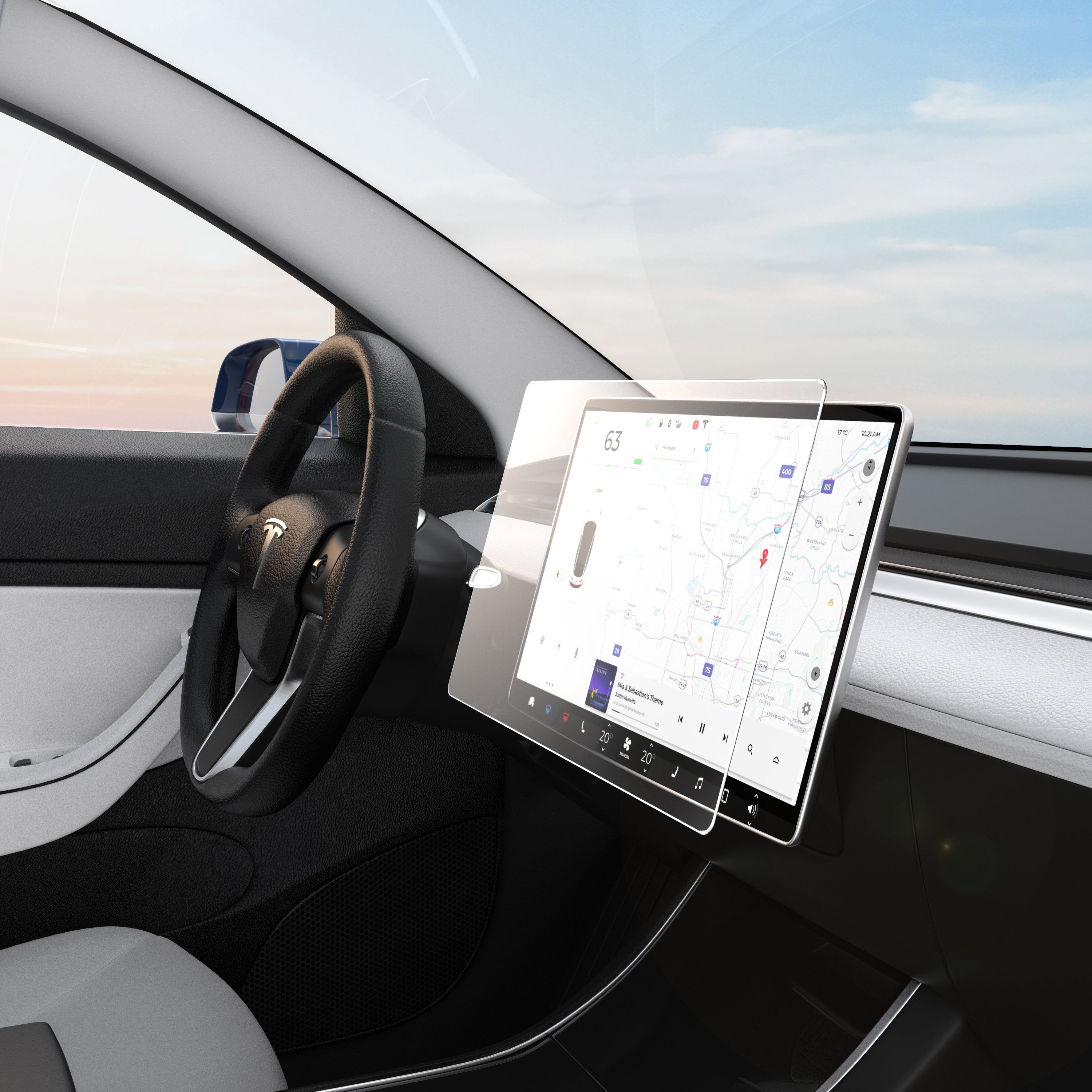 NanoArmour 15 inch for Tesla Model Y Anti Glare Screen Protector(2020-2024)