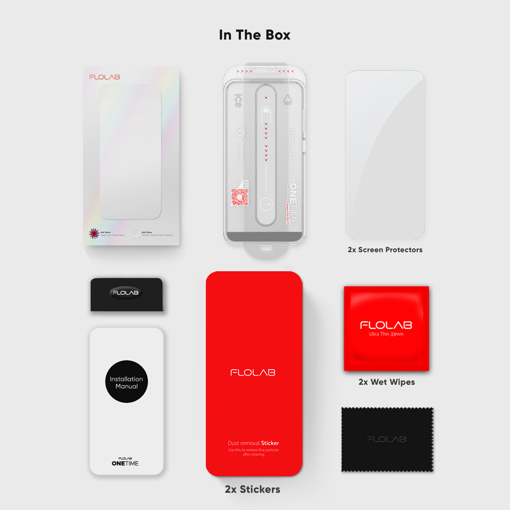 FLOLAB ONETIME NanoArmour 2-Pack Ultra Clear Screen Protector – Samsung Galaxy S25 (Compatible with S24)