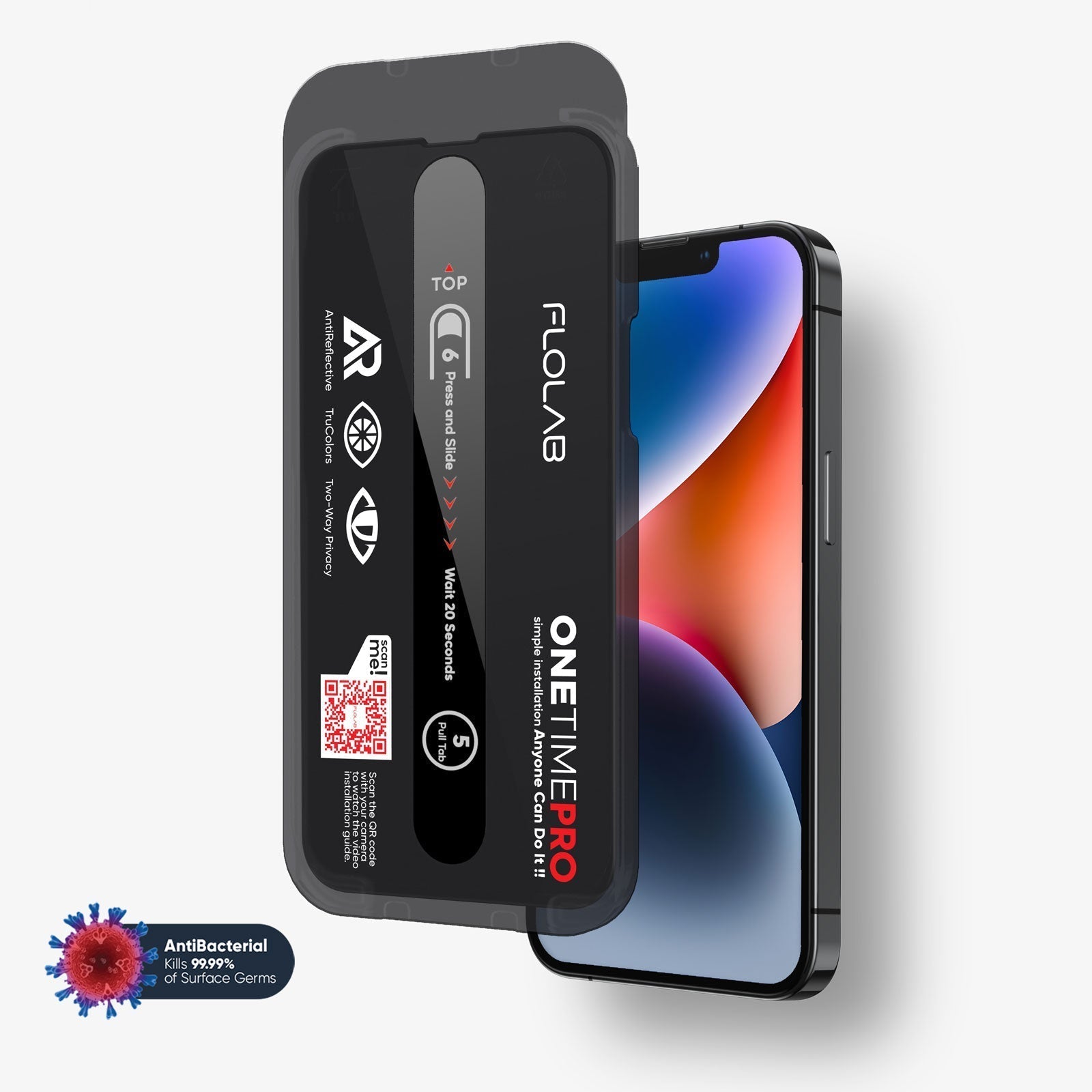 NanoArmour ONETIME PRO Privacy Anti Reflective Infinity Edge – iPhone 16/15/14/13 Series