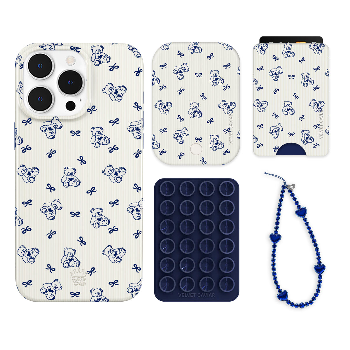Preppy Teddy iPhone Bundle Set - Wallet