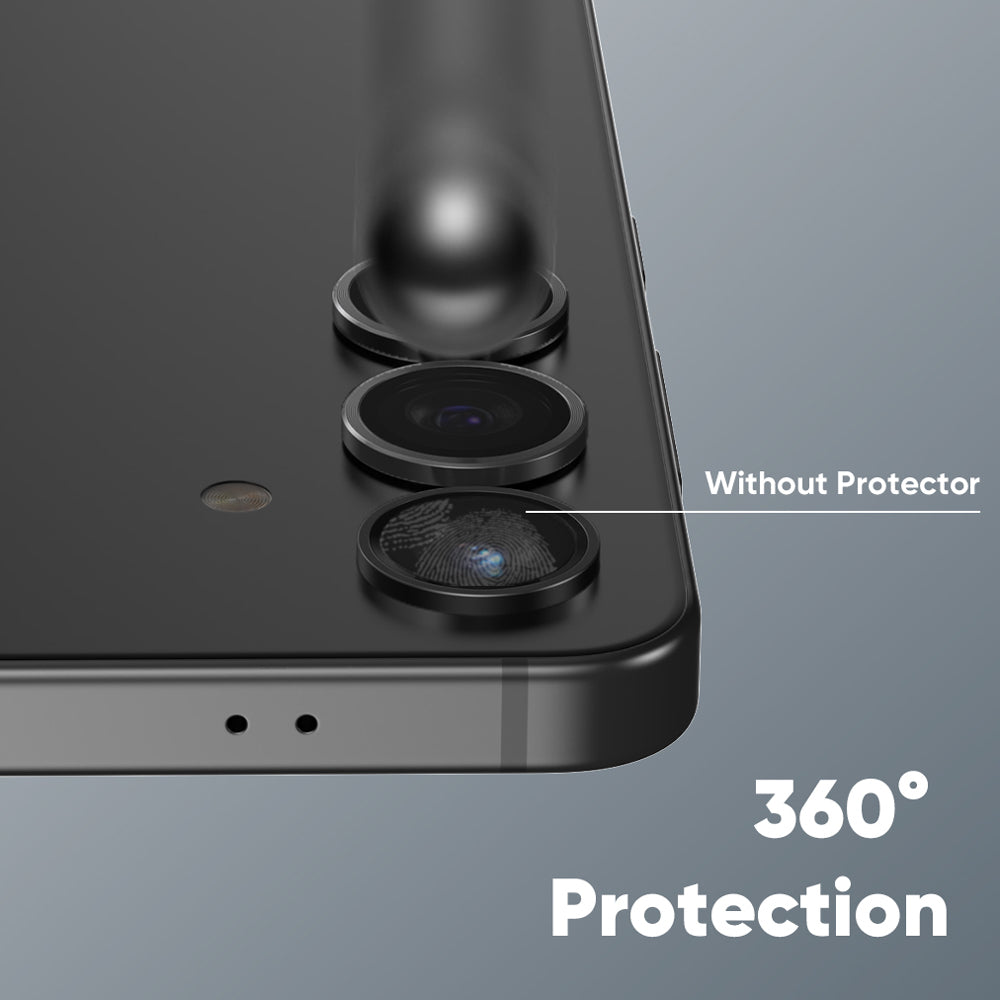 FLOLAB NanoArmour for Samsung Galaxy S24 Camera Lens Protector, Tempered Glass, Aluminum Camera Ring, Anti Reflective TruColors Crystal Clear