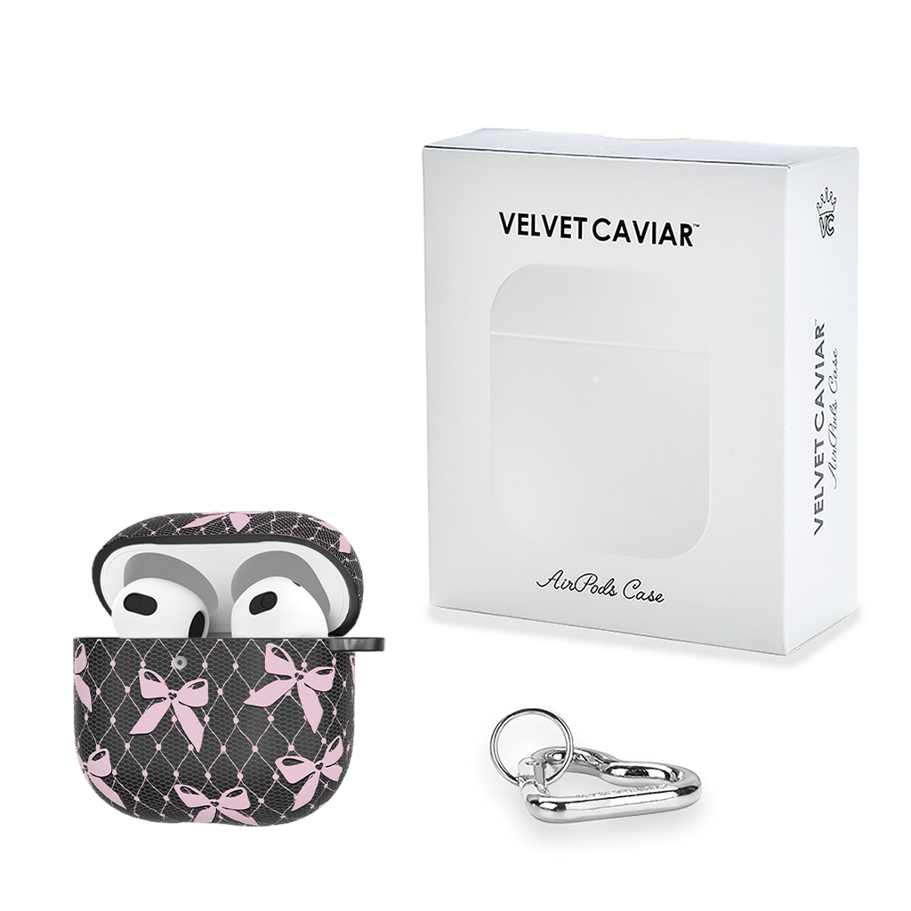 Lacy Pink Bows AirPod Case