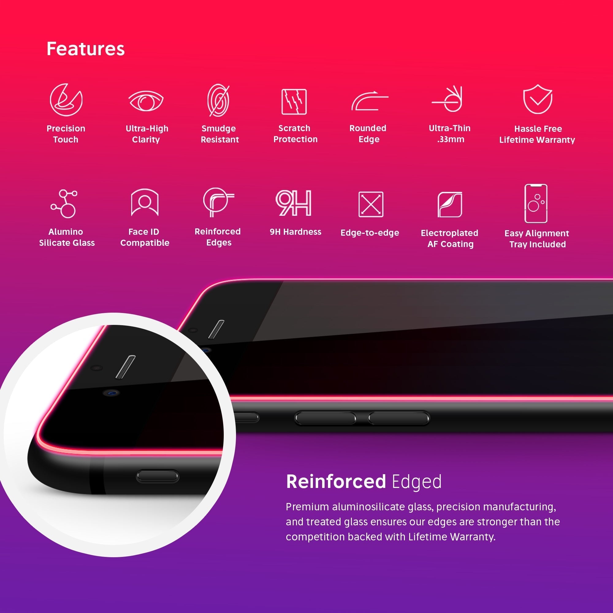 NanoArmour (2020) Best for iPhone SE Privacy Screen Protector Edge-to-Edge