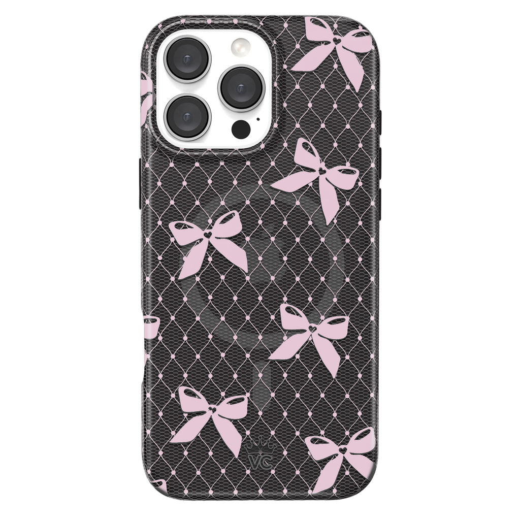 Lacy Pink Bows iPhone Case
