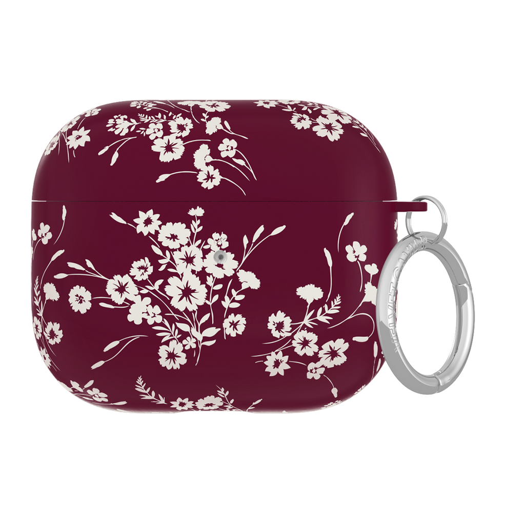 French Burgundy Floral AirPod Case