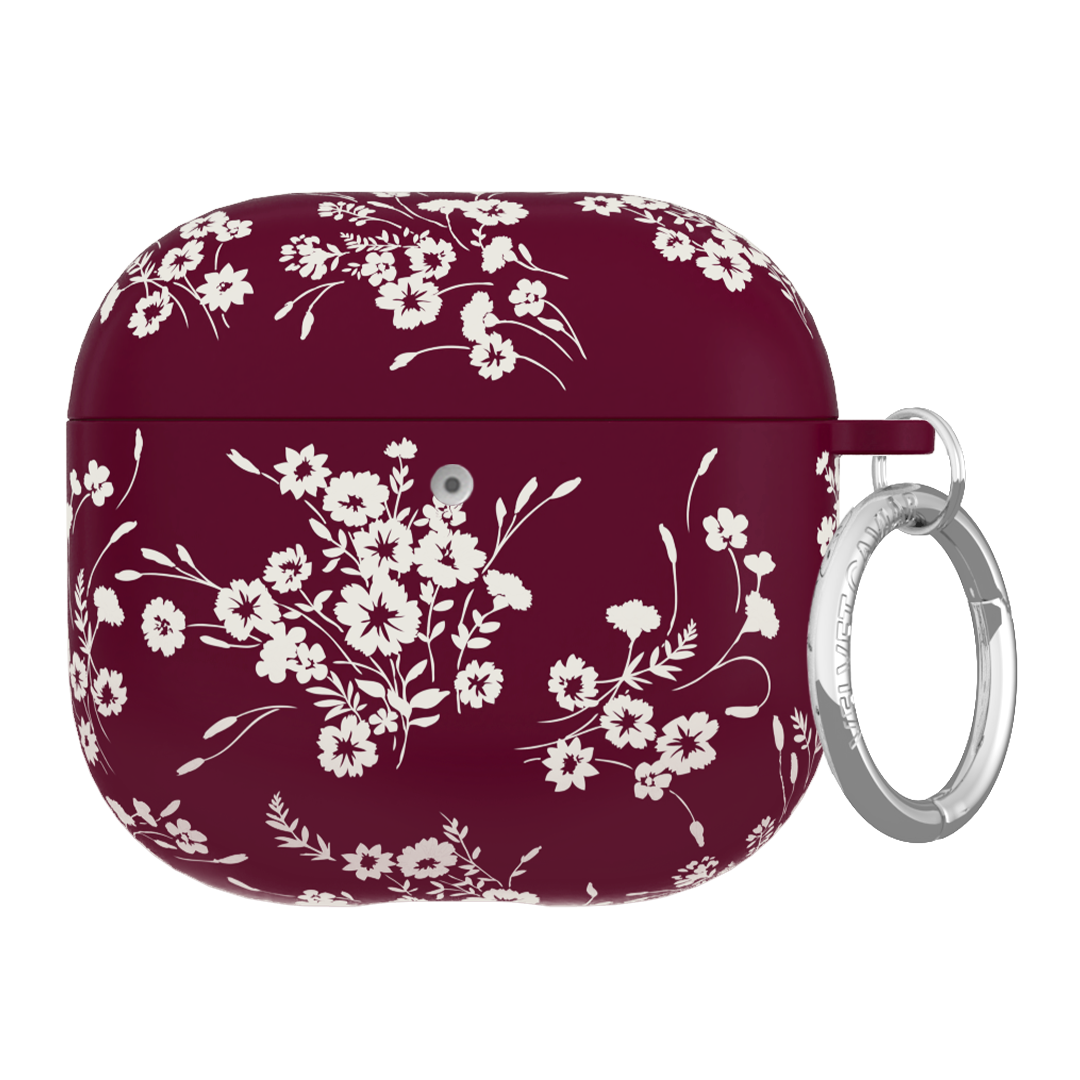 French Burgundy Floral AirPod Case