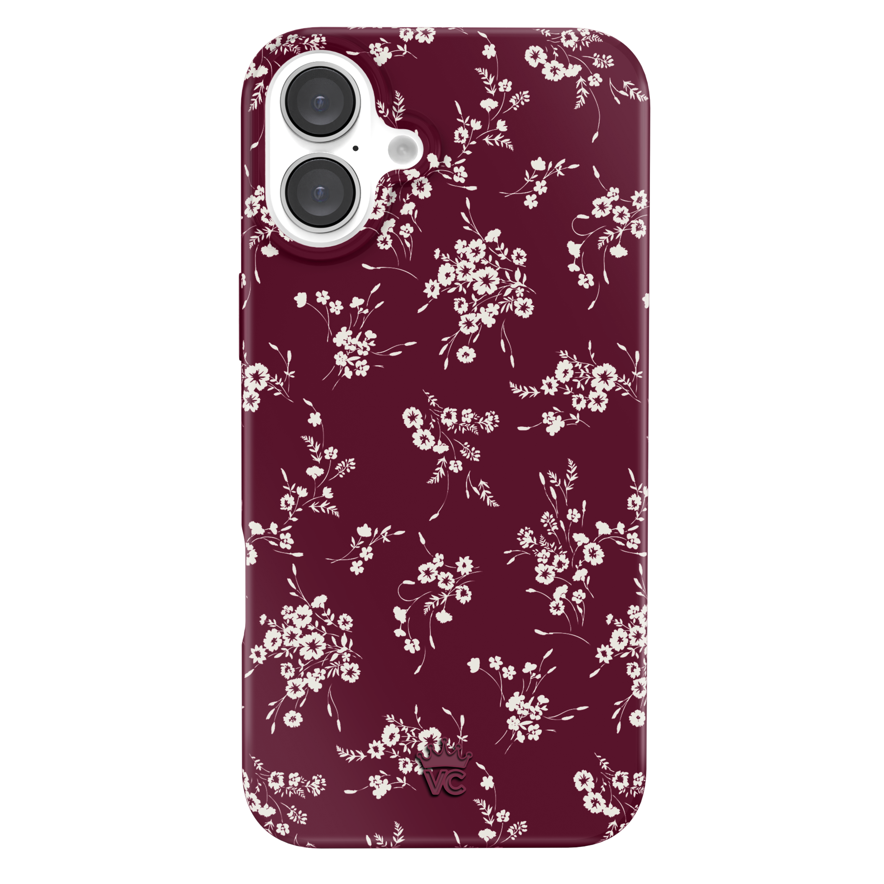 French Burgundy Floral iPhone Case