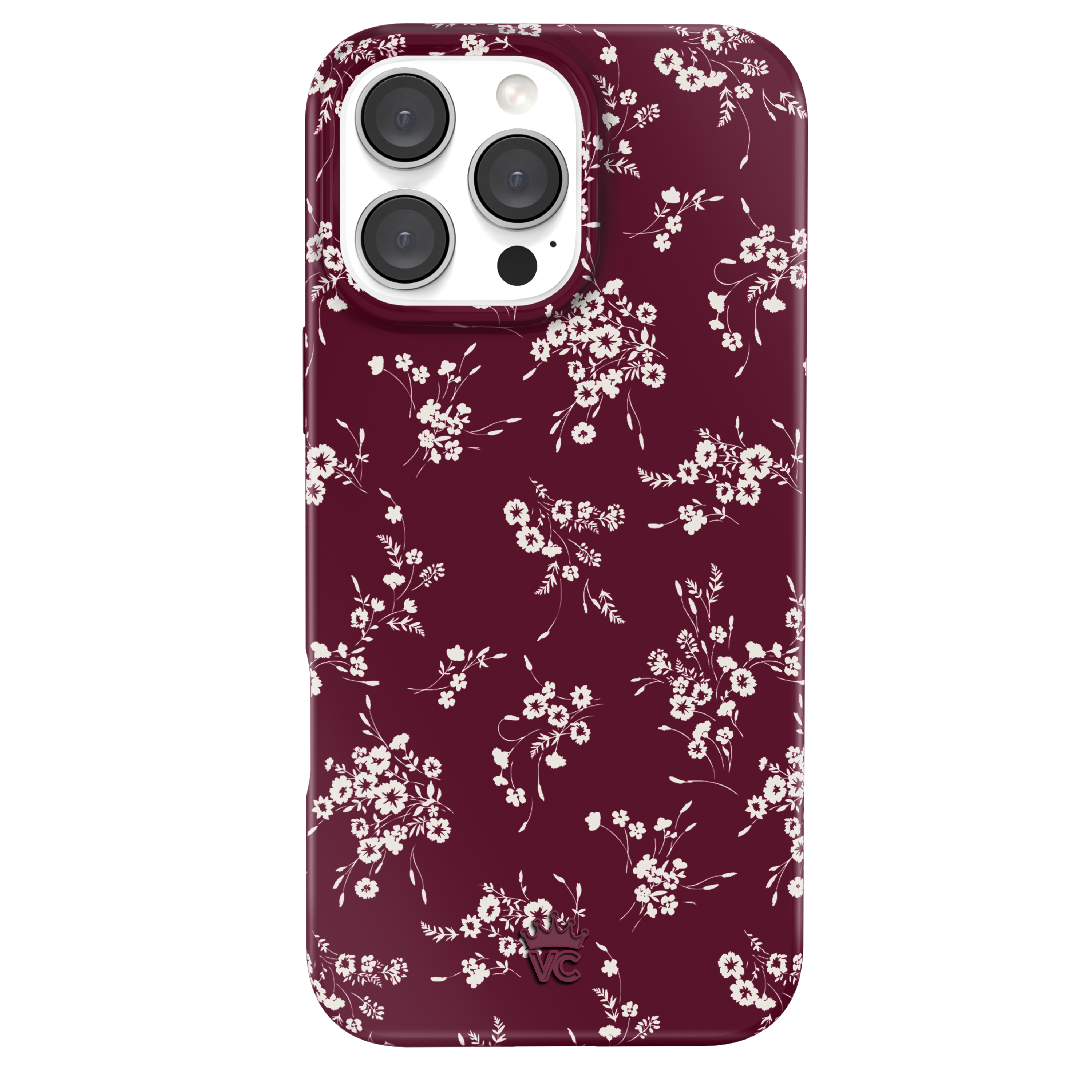 French Burgundy Floral iPhone Case