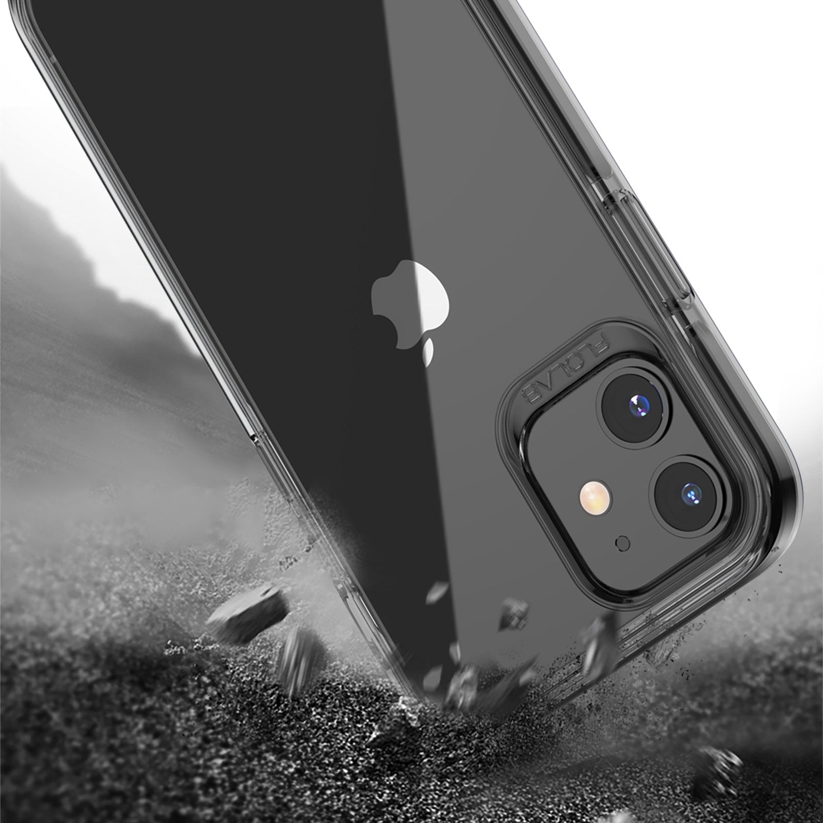 Black Clear for iPhone 12 mini Cases TAFFYCA Series