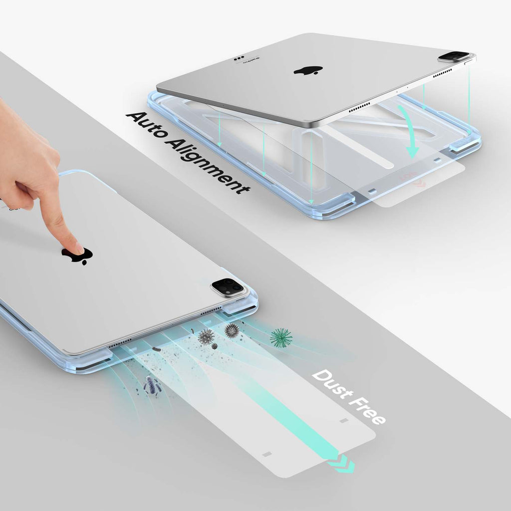 ONETIME NanoArmour 13-inch for iPad Air 6 Ultra Clear Screen Protector (2024-2025): Clear Blue Light Blocker, No Blue Tint, TruColor
