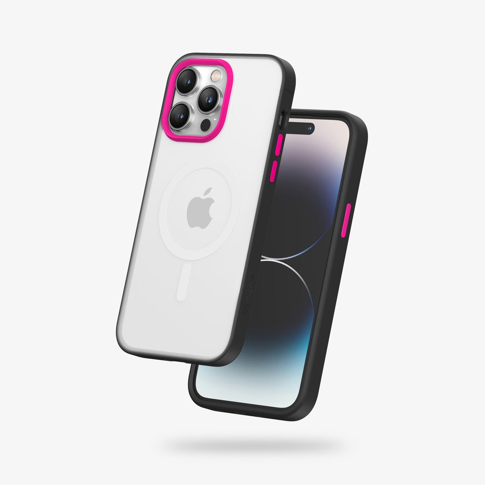 FLOLAB Surtect Tri-Fusion MagSafe Compatible Case – iPhone 14 Series (Black Frost)