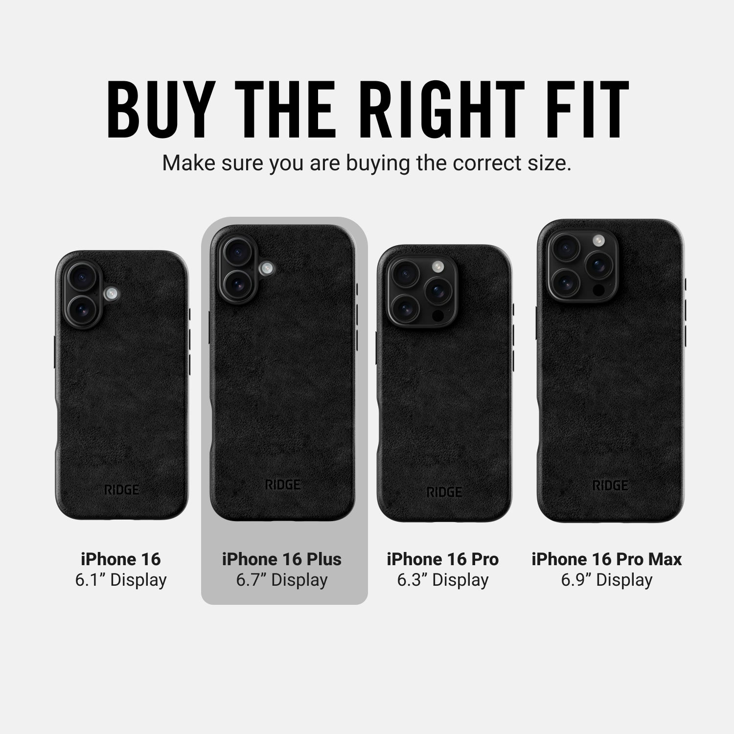 Everyday Phone Case - iPhone 16 Plus - Midnight Black Leather