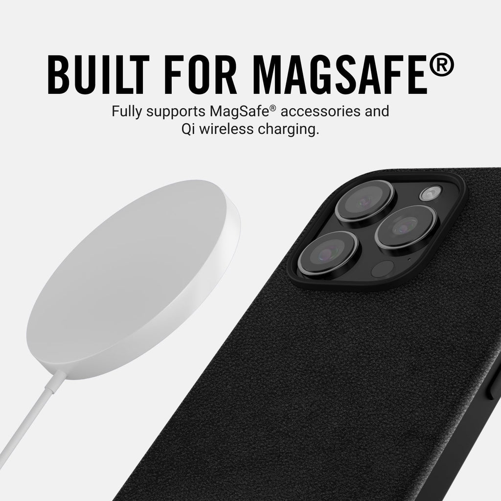 Everyday Phone Case - iPhone 16 Pro - Midnight Black Leather