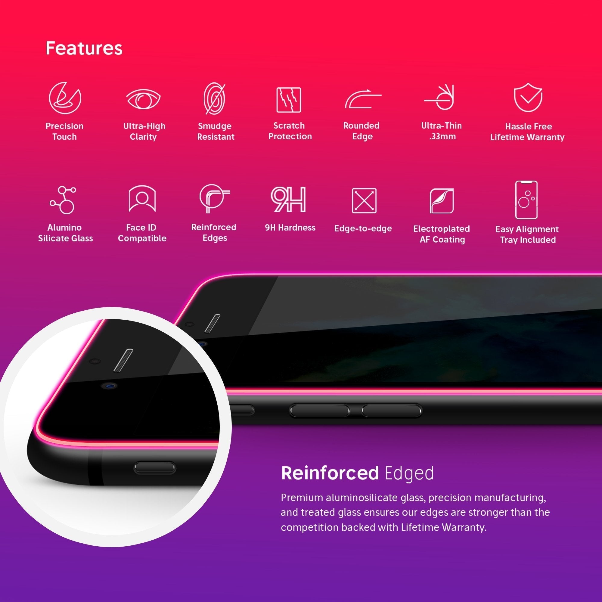 NanoArmour for iPhone 8 / 7 Plus Privacy Screen Protector