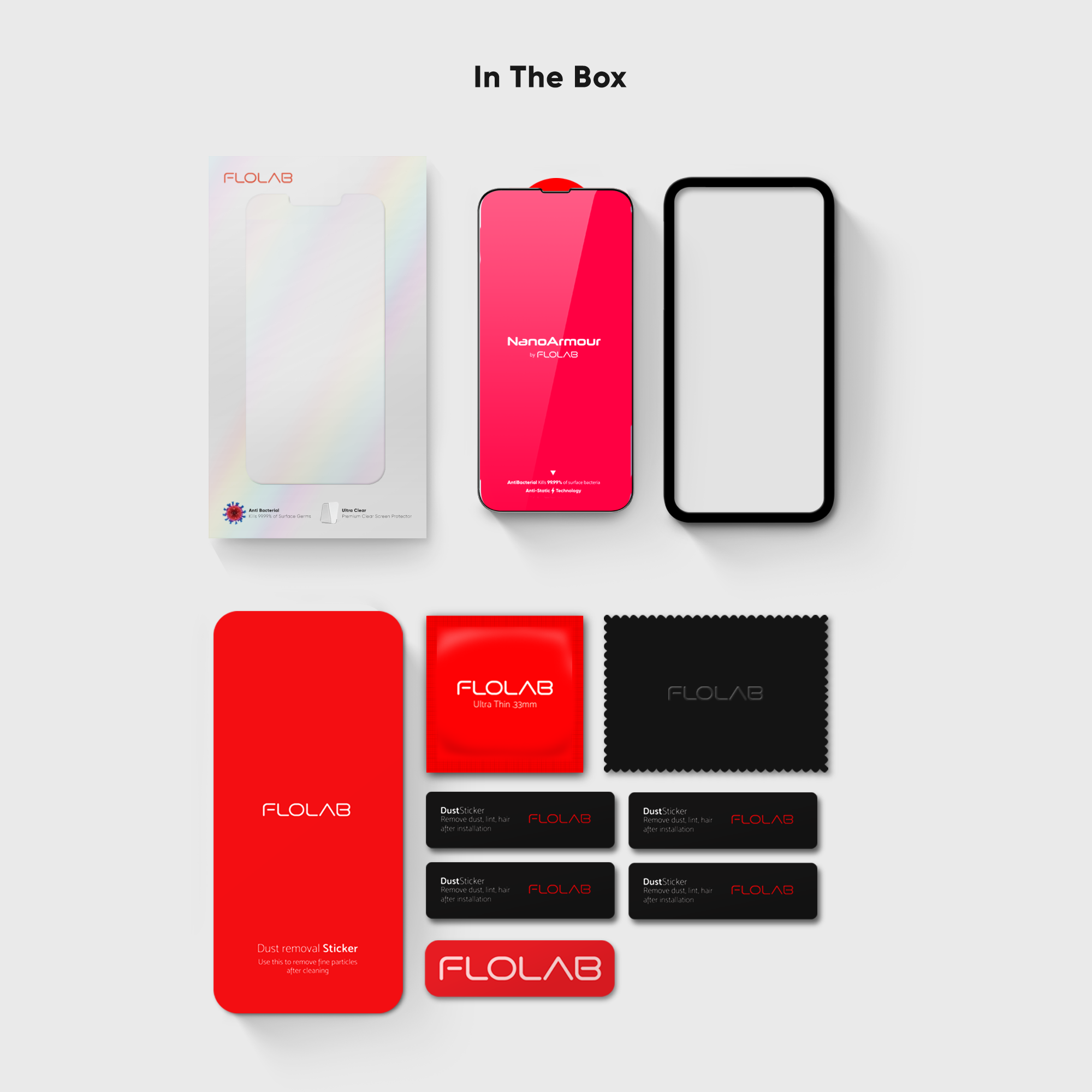 FLOLAB NanoAmour for iPhone 13 Mini Anti-Blue Light Screen Protector Edge-to-Edge