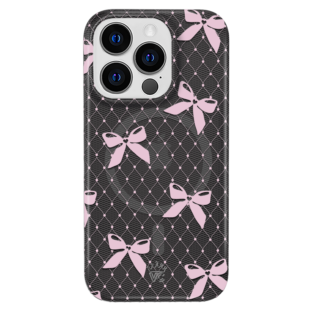 Lacy Pink Bows iPhone Case