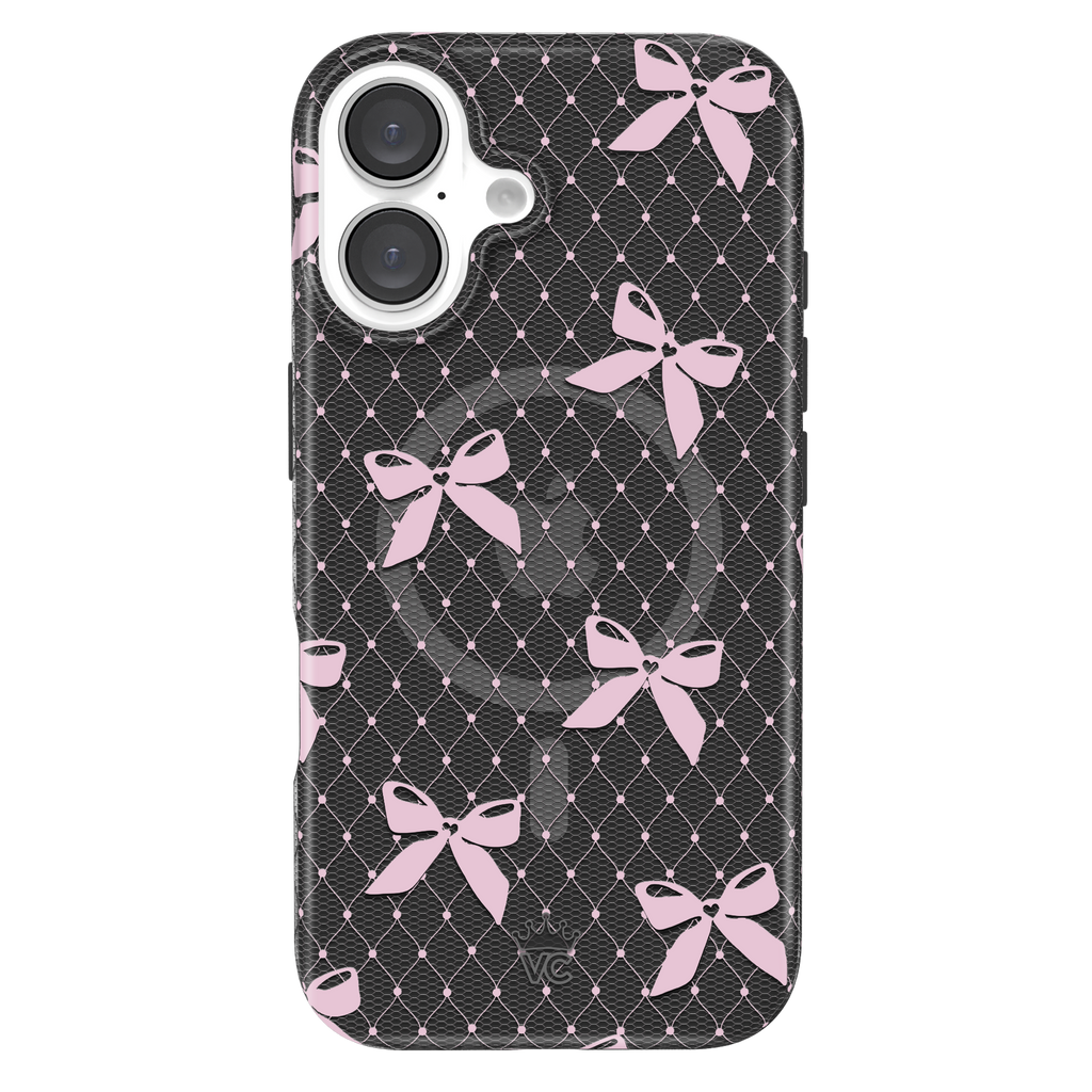 Lacy Pink Bows iPhone Case