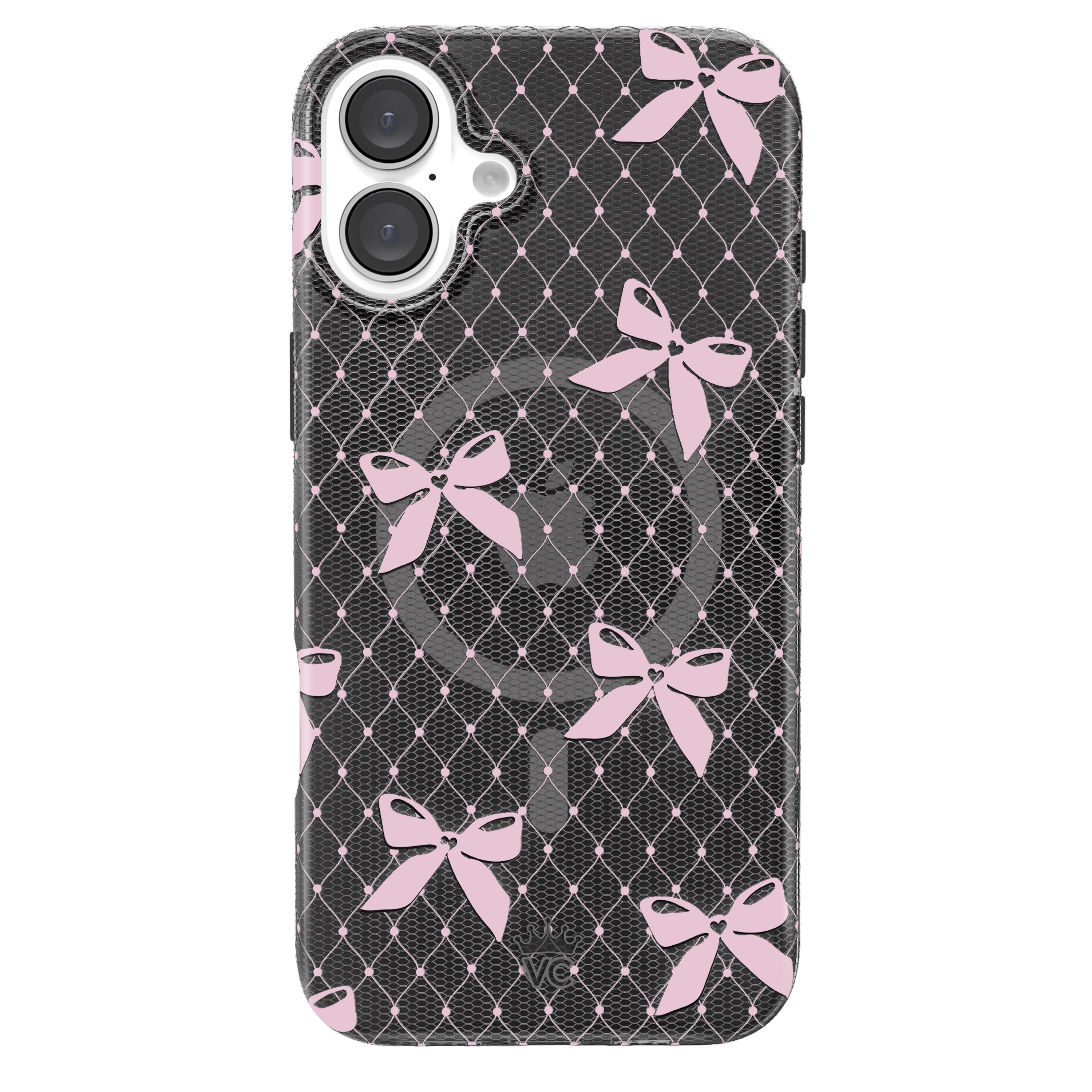 Lacy Pink Bows iPhone Case