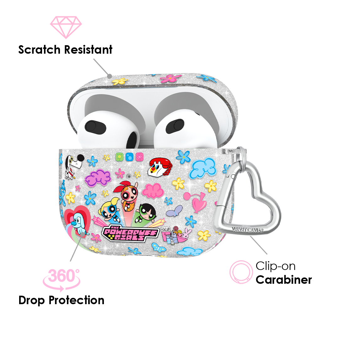 The Powerpuff Girls Girl Power Glitter AirPod Case