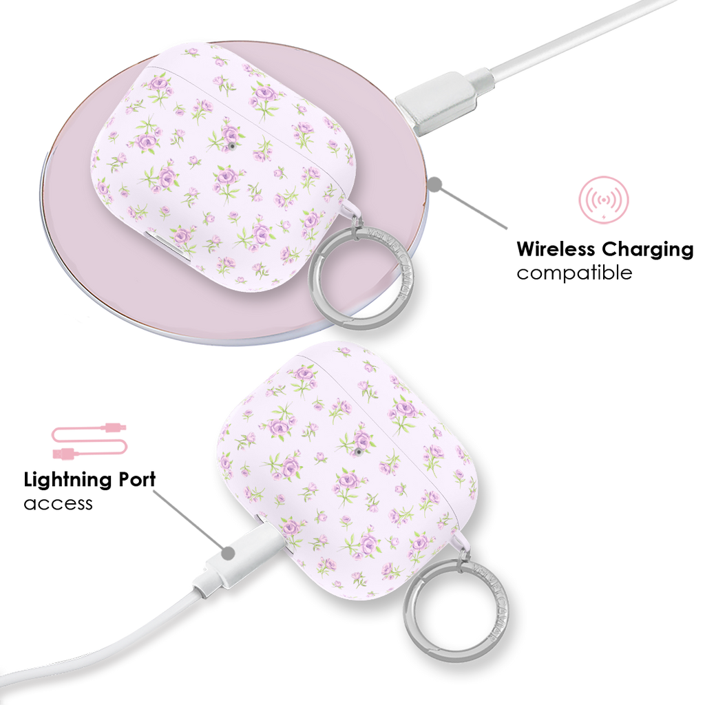 Dainty Lilac Floral AirPod Case
