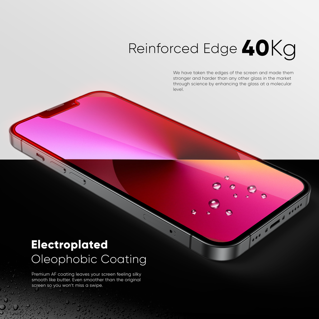 NanoArmour for iPhone 13 Pro Screen Protector Edge-to-Edge
