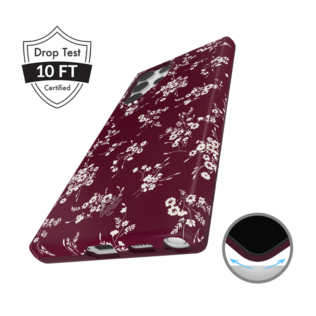 French Burgundy Floral Samsung Case