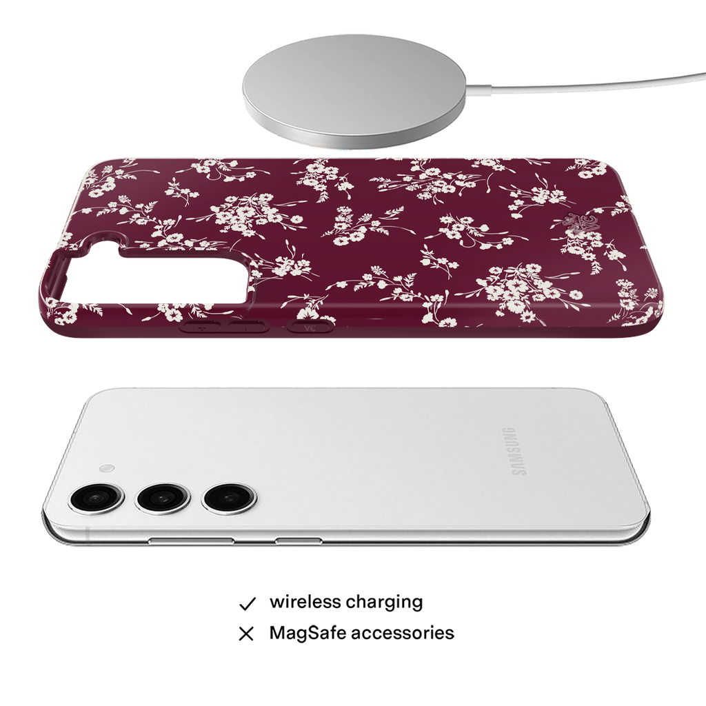 French Burgundy Floral Samsung Case