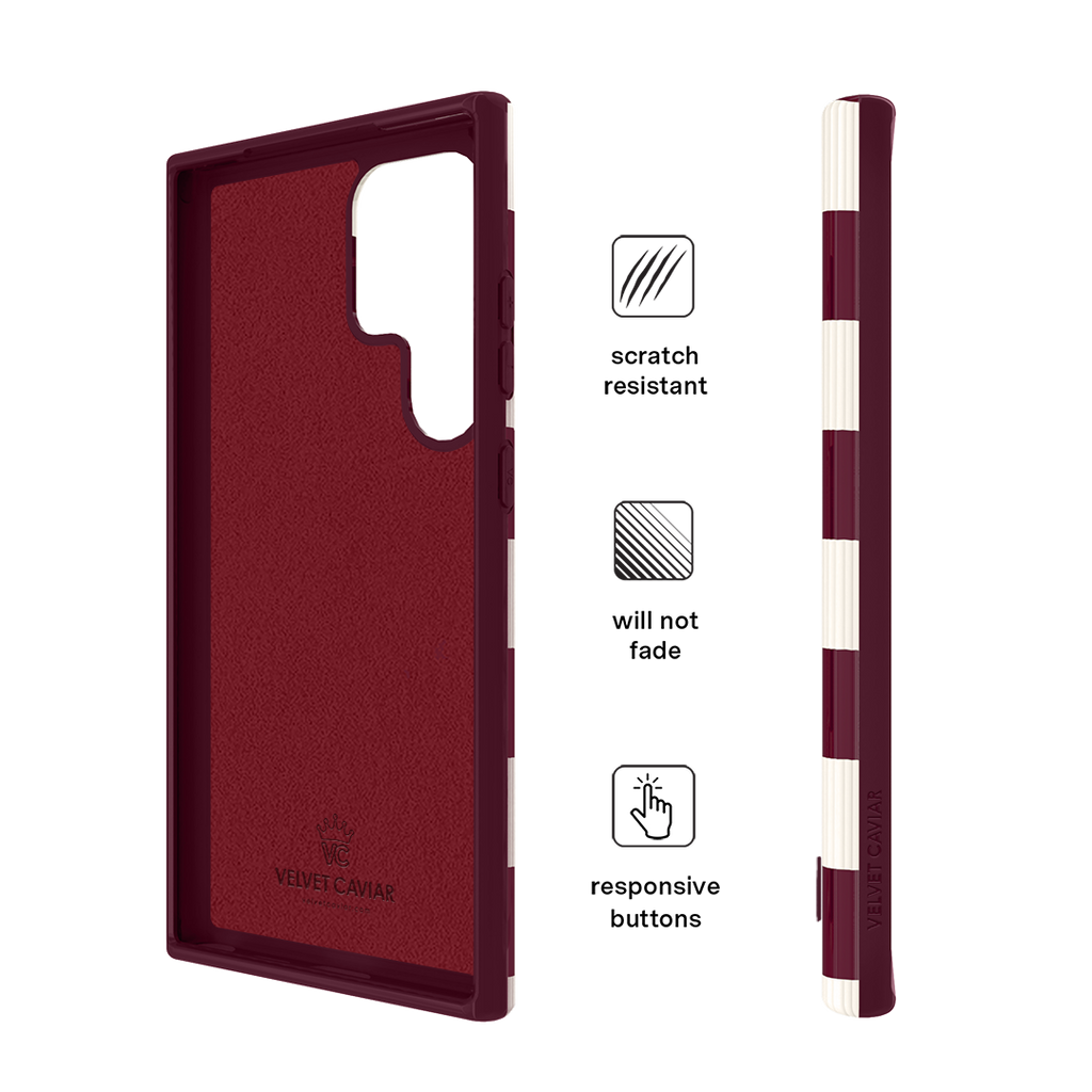 Burgundy Vibe Checker Samsung Case