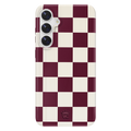 Burgundy Vibe Checker Samsung Case