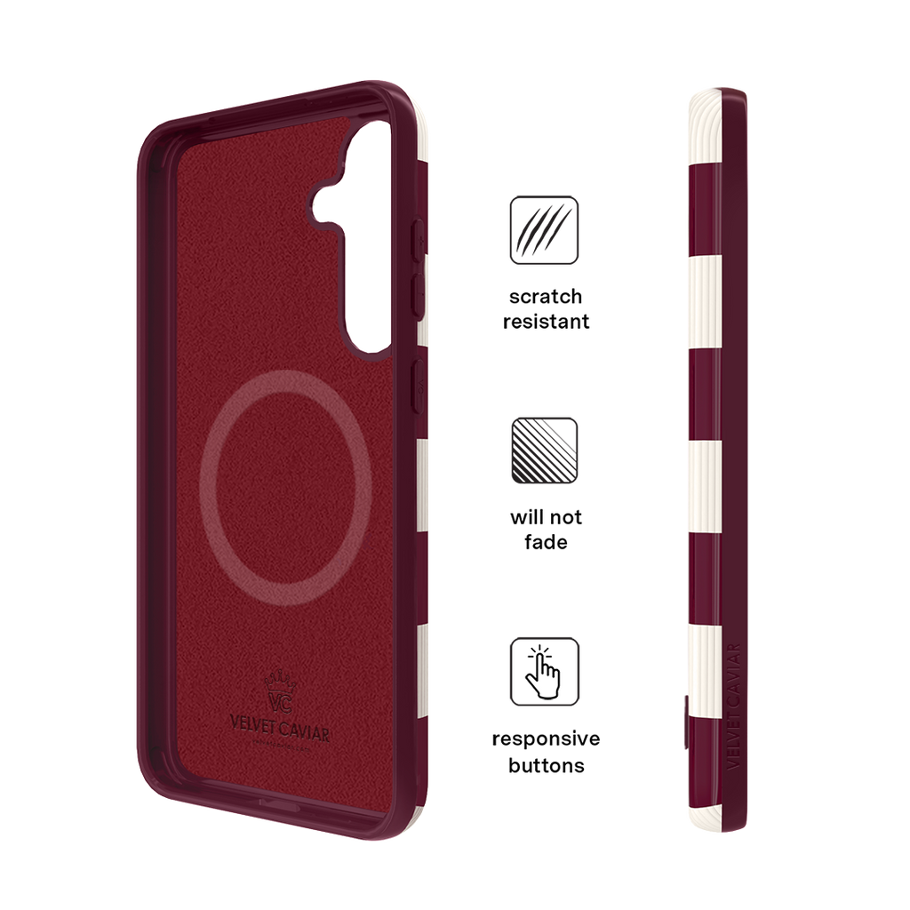 Burgundy Vibe Checker Samsung Case